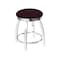 Holland Bar Stool Co 18" Swivel Vanity Stool, Chrome Finish, Canter Bordeaux Seat 80218CH005 - alternate 1